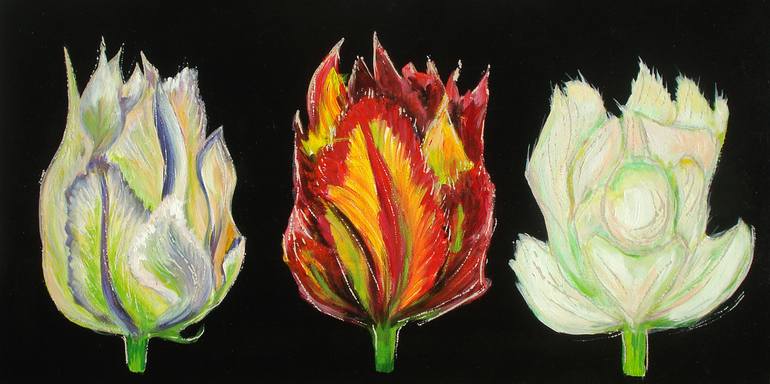 Original Modern Botanic Paintings by Lebateau Art