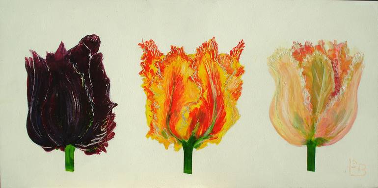Original Figurative Botanic Paintings by Lebateau Art