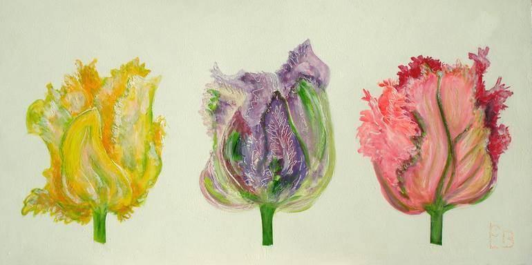 Original Figurative Botanic Paintings by Lebateau Art