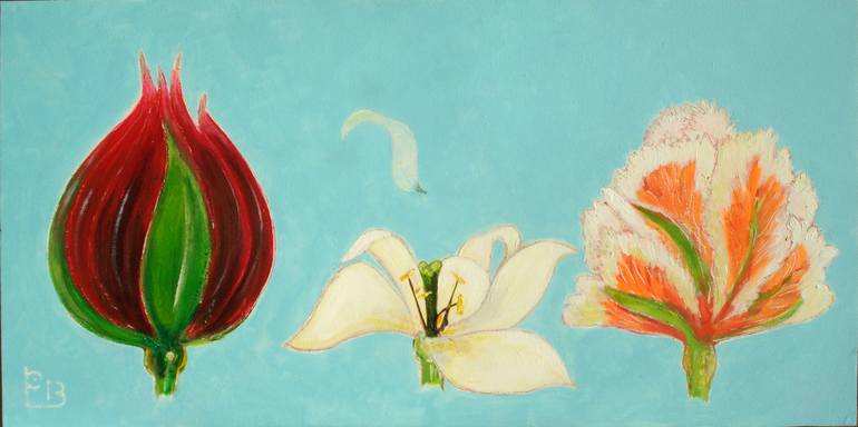 Original Figurative Botanic Paintings by Lebateau Art