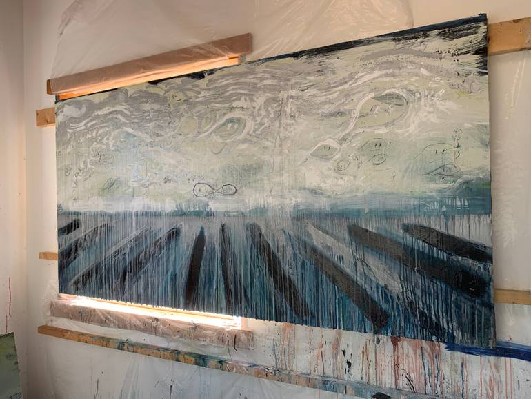 Original Abstract Expressionism Abstract Painting by Danie Wood