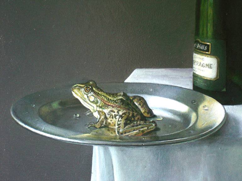 Original Realism Humor Painting by Alex Maximilian  On