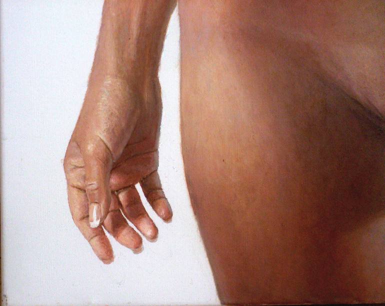 Original Figurative Nude Painting by Alex Maximilian  On