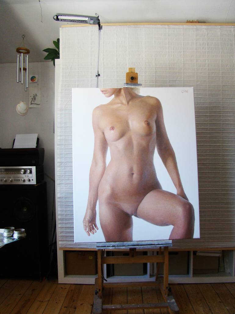 Original Figurative Nude Painting by Oleg  Nourpeissov