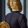 Young Man Holding a Roundel, Botticelli