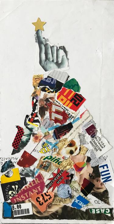 Original Dada Abstract Collage by Fabian Giles