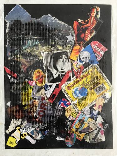Original Dada Abstract Collage by Fabian Giles
