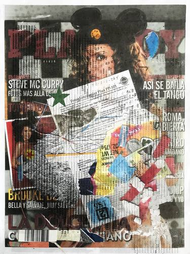 Original Dada Abstract Collage by Fabian Giles