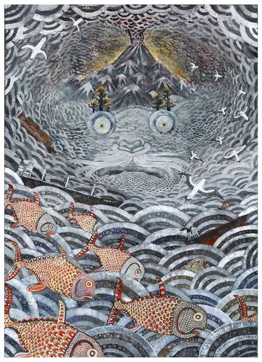 Print of Expressionism Fish Paintings by Ruta Dumalakaite