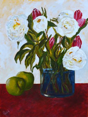 Original Impressionism Floral Paintings by E Reed