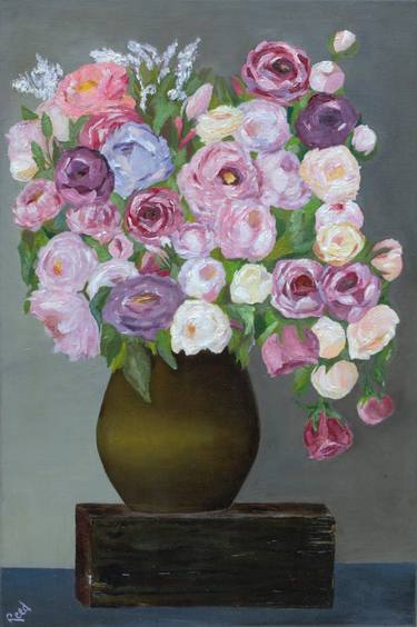 Original Floral Paintings by E Reed