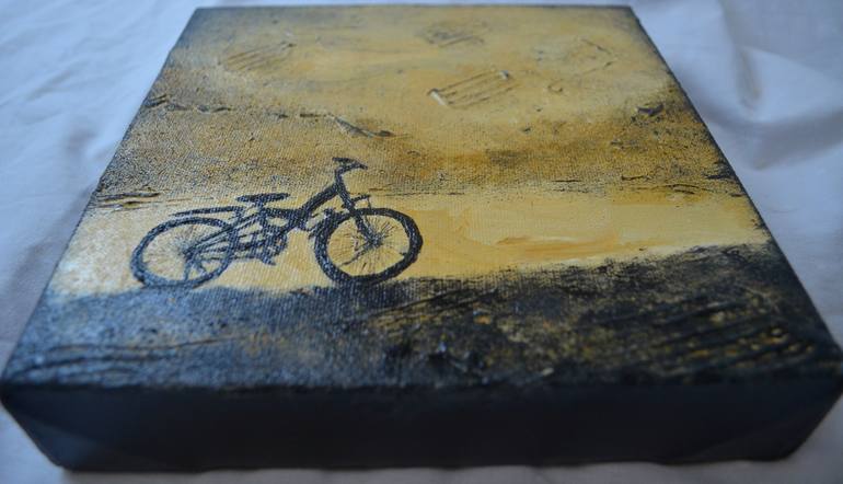 Original Abstract Expressionism Bike Painting by Sara Gardner
