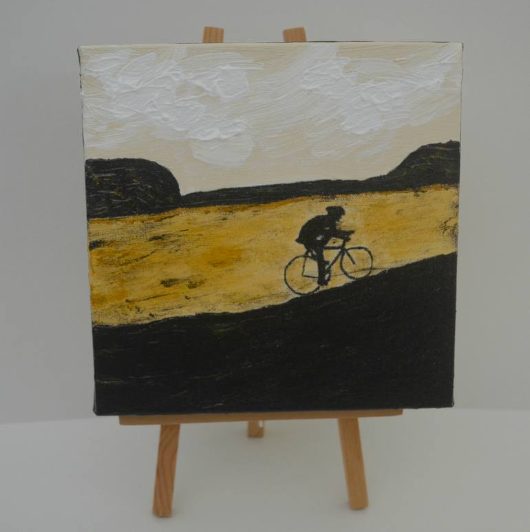 Original Expressionism Bike Painting by Sara Gardner