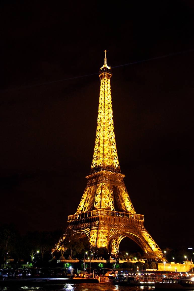 The Eiffel Tower at Night Photography by David Capes | Saatchi Art