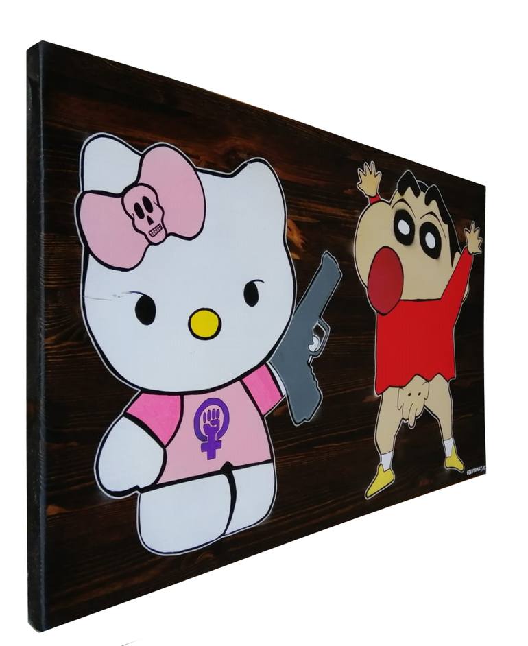 Original Pop Art Cartoon Painting by Segutoart Seguto