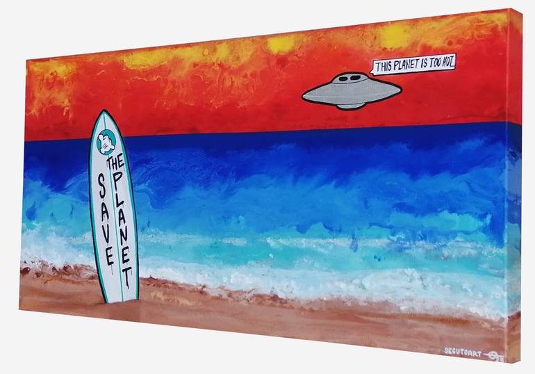 Original Pop Art Beach Painting by SEGUTOART SEGUTO