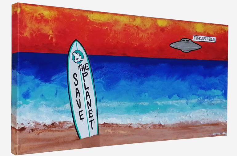 Original Pop Art Beach Painting by Segutoart Seguto