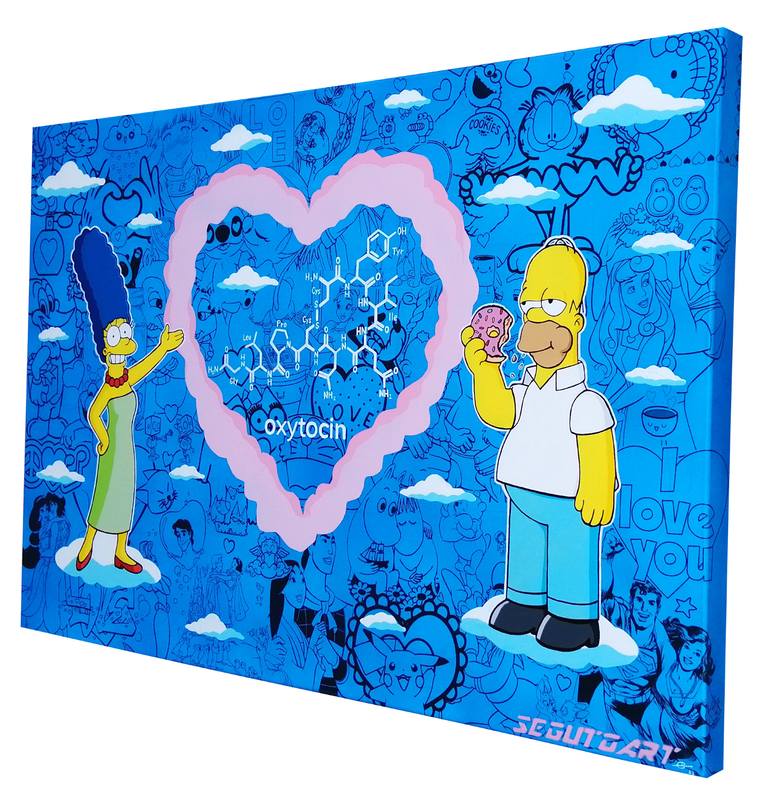 Original Pop Art Love Painting by Segutoart Seguto