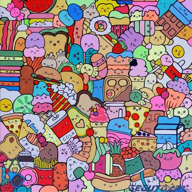 Print of Pop Art Food & Drink Paintings by SEGUTOART SEGUTO