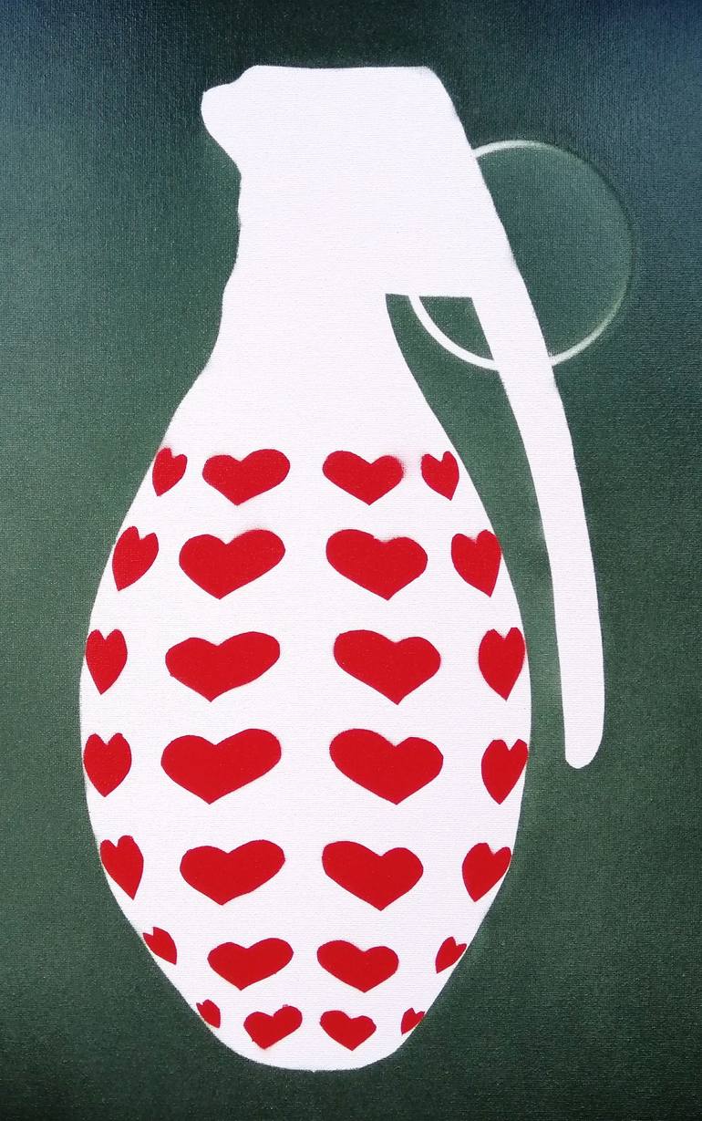 Original Pop Art Love Painting by SEGUTOART SEGUTO