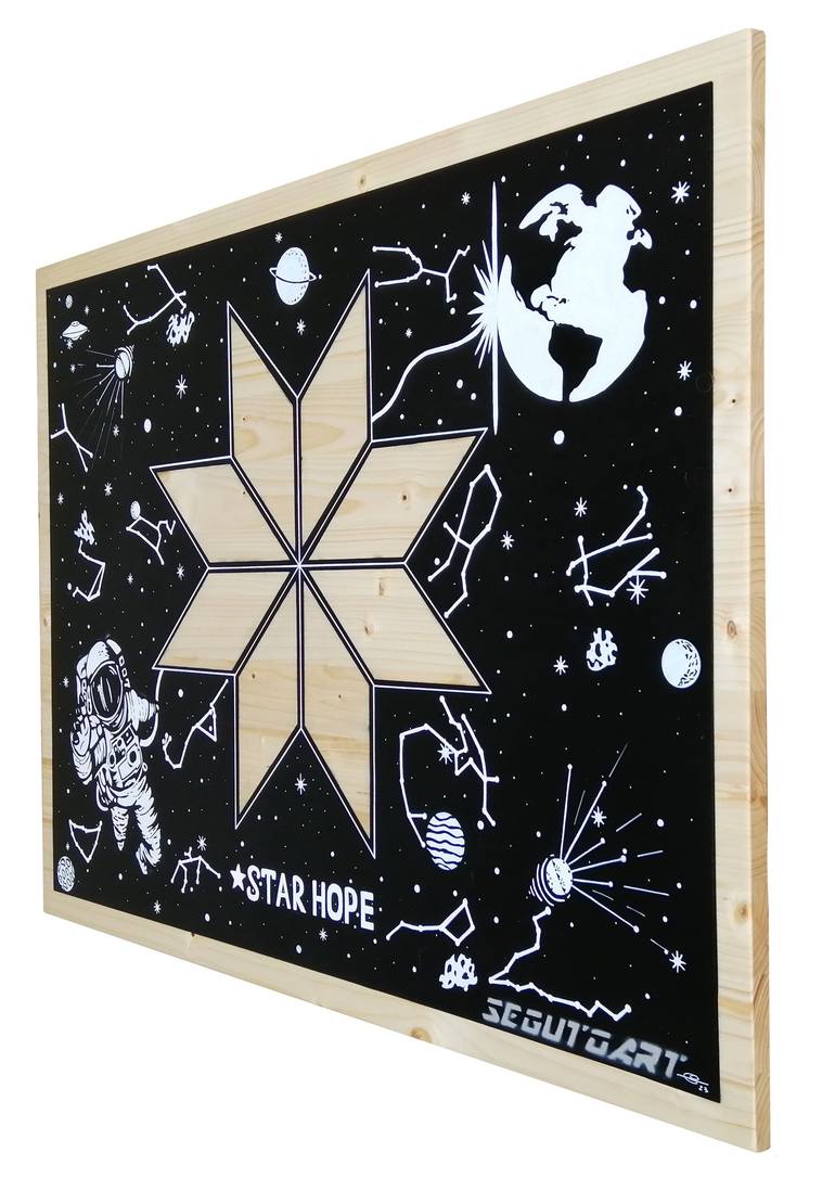 Original Pop Art Outer Space Painting by SEGUTOART SEGUTO