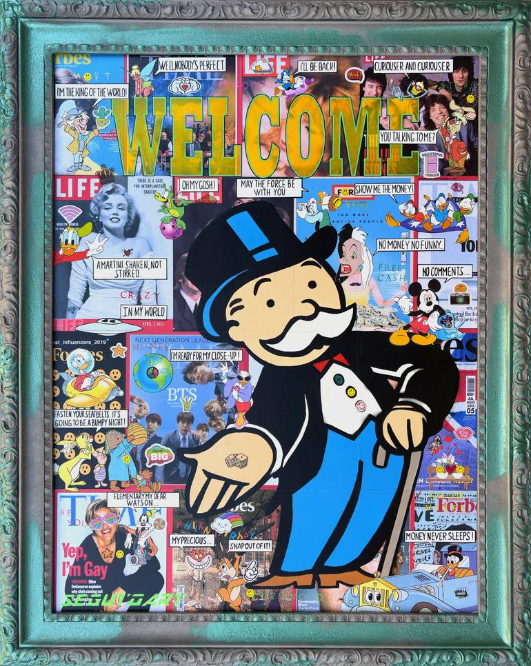 Original Pop CultureCelebrity Painting by Segutoart Seguto  Pop Art Art on Wood  WELCOME