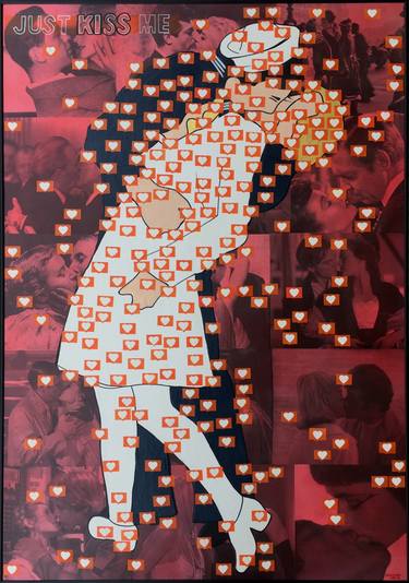 Original Pop Art Love Collage by SEGUTOART SEGUTO