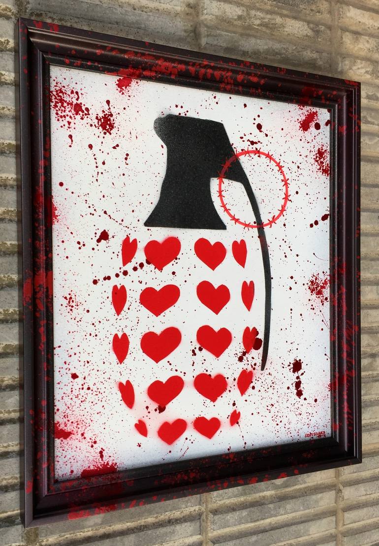 Original Street Art Love Painting by SEGUTOART SEGUTO