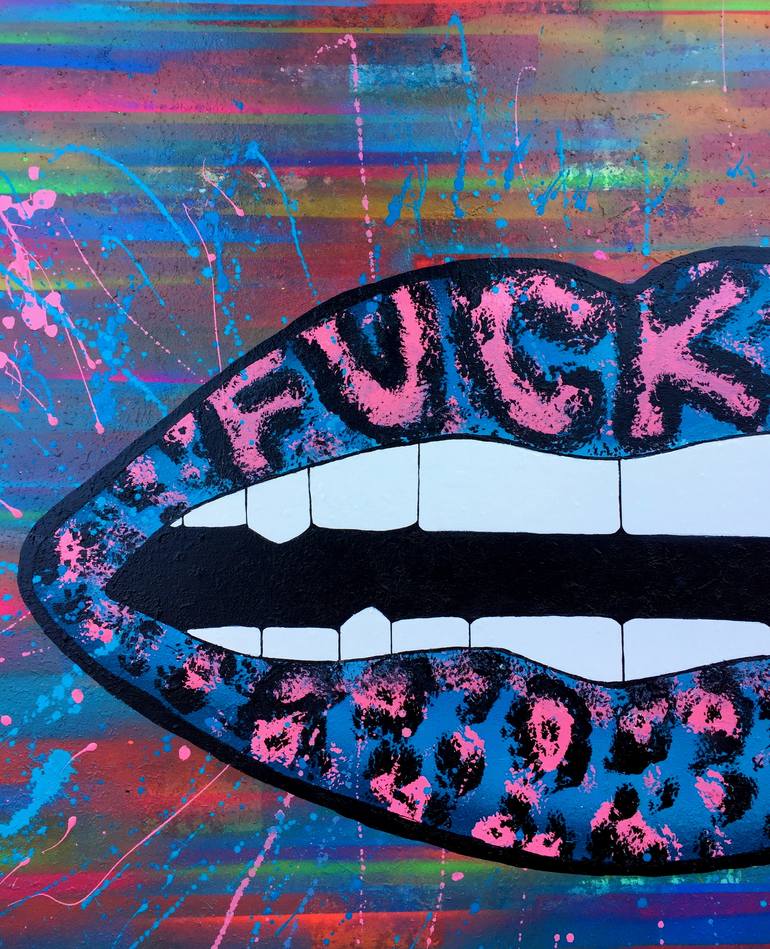 FUCK YOU Spray paint painting by Seguto
