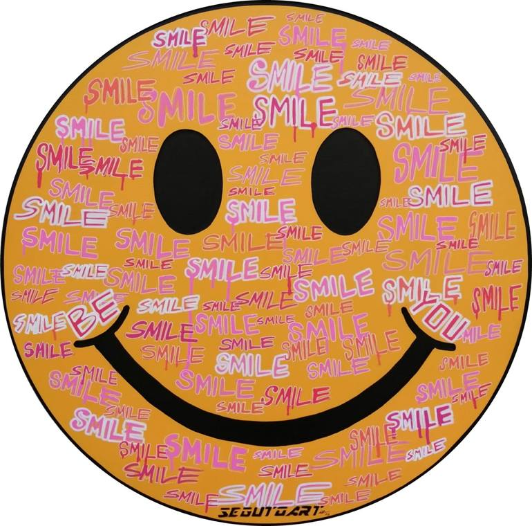 Original Pop CultureCelebrity Painting by Segutoart Seguto  Pop Art Art on Wood  SMILE