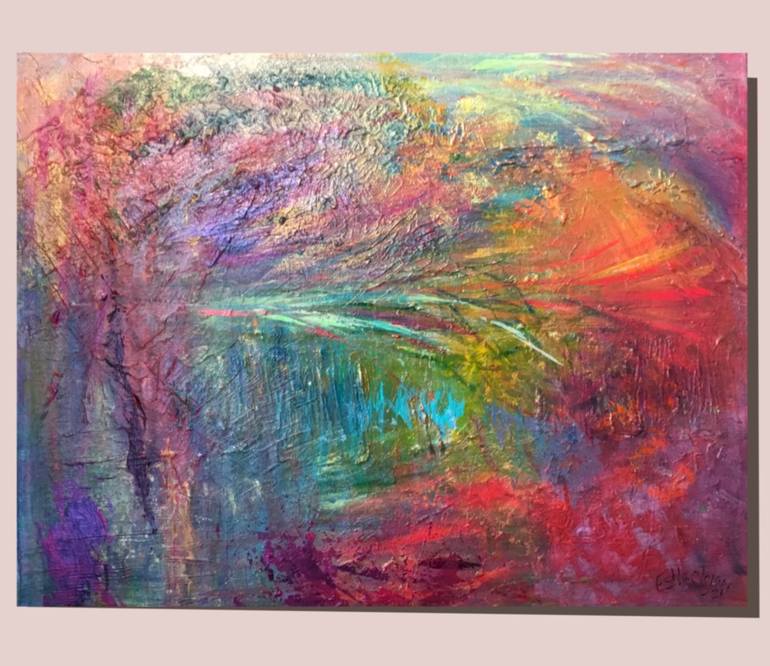 Original Abstract Expressionism Landscape Painting by Esther Tajani