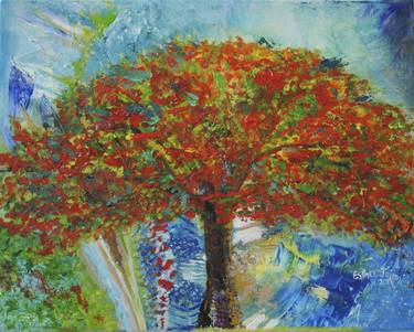 Original Abstract Tree Paintings by Esther Tajani