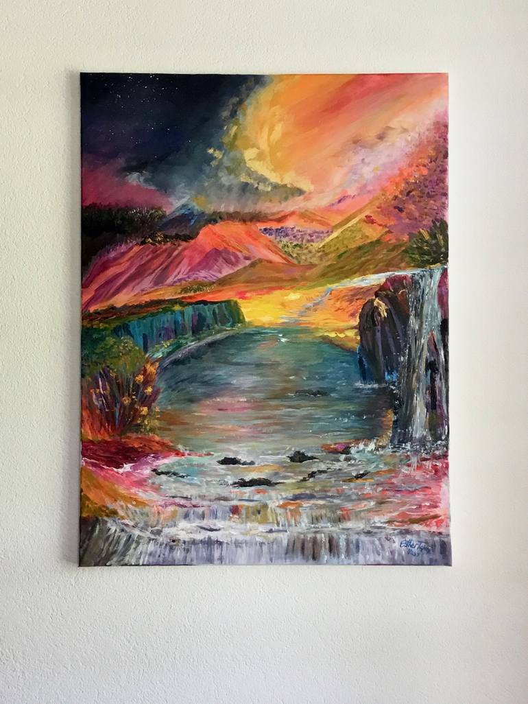 Original Abstract Expressionism Landscape Painting by Esther Tajani