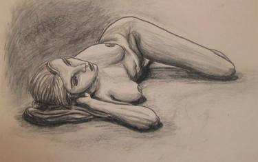 Original Realism Nude Drawings by Kristine Lott