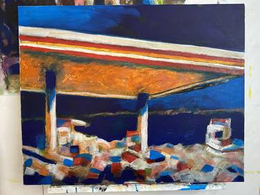Original Abstract Expressionism Architecture Paintings by Todd Gutmann