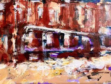 Original Abstract Expressionism Architecture Paintings by Todd Gutmann