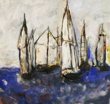 Original Impressionism Boat Paintings by Todd Gutmann
