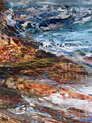 Original Abstract Expressionism Seascape Paintings by anne ducrot