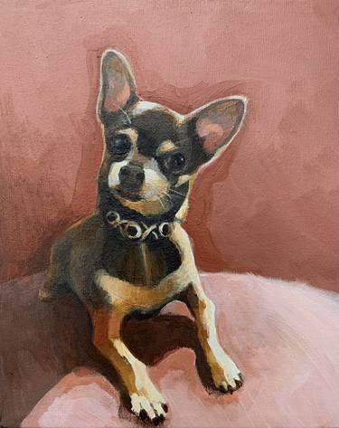 Original Realism Dogs Paintings by anne ducrot