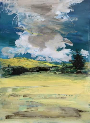 Original Abstract Expressionism Landscape Paintings by anne ducrot