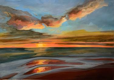 Original Expressionism Seascape Paintings by anne ducrot