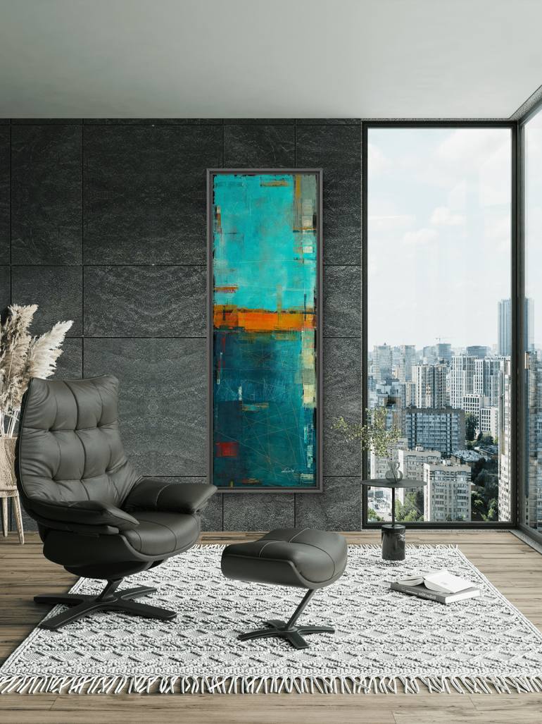 Original Abstract Expressionism Abstract Painting by Amrish Malvankar