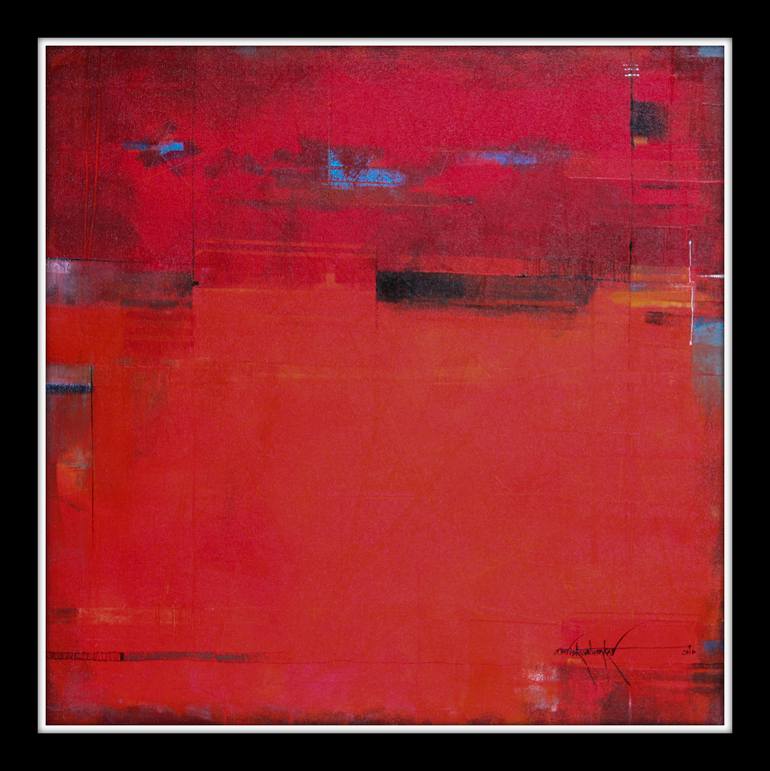 Original Abstract Expressionism Abstract Painting by Amrish Malvankar