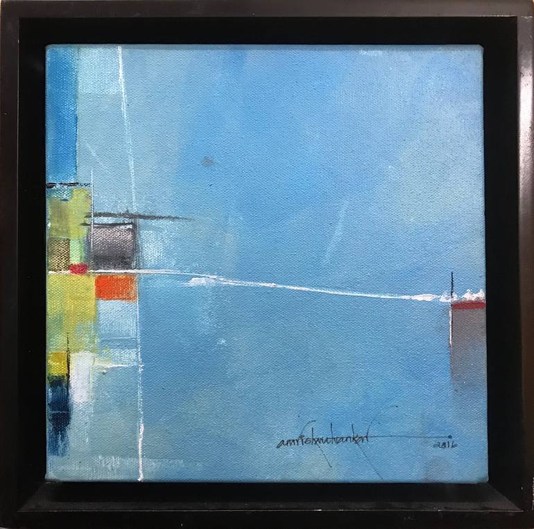 Original Abstract Expressionism Abstract Painting by Amrish Malvankar