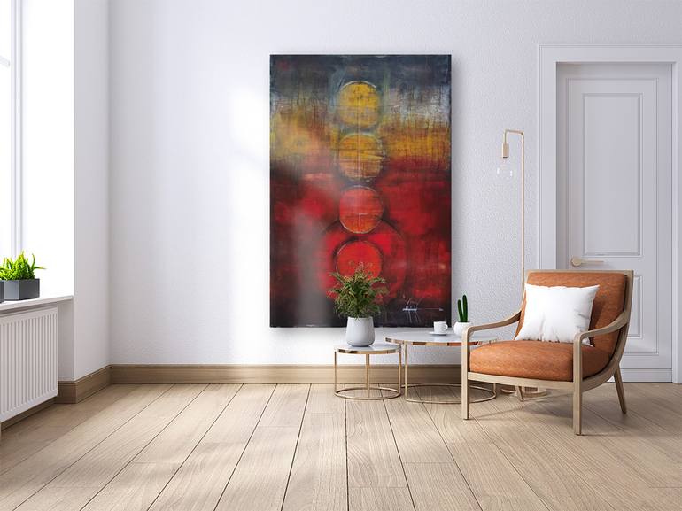 Original Abstract Expressionism Abstract Painting by Amrish Malvankar