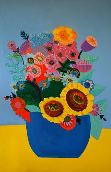 Original Floral Paintings by Luciana Carmo dos Santos