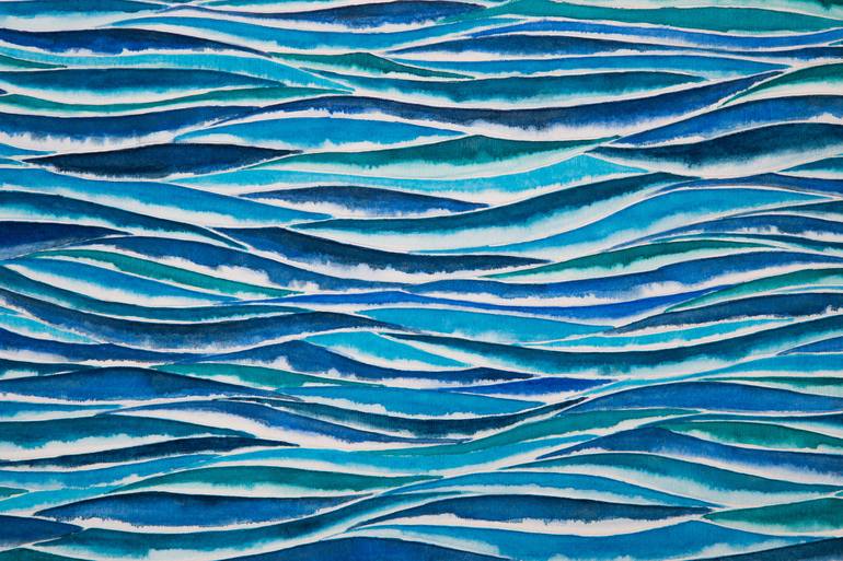 Original Abstract Seascape Painting by Stefan Fierros