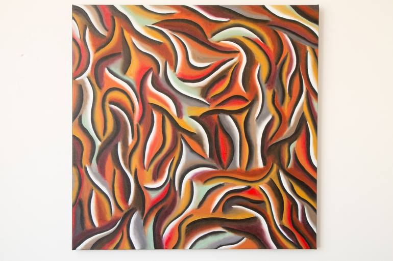 Original Abstract Expressionism Abstract Painting by Stefan Fierros