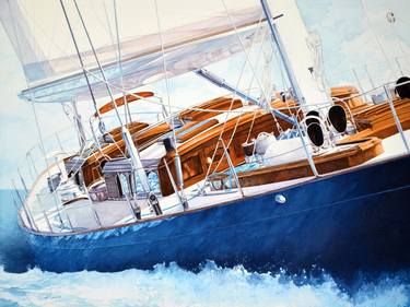 Print of Boat Paintings by Piero Horna