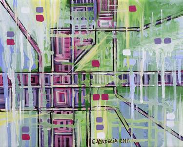 Original Abstract Expressionism Abstract Paintings by Eduardo Verdecia